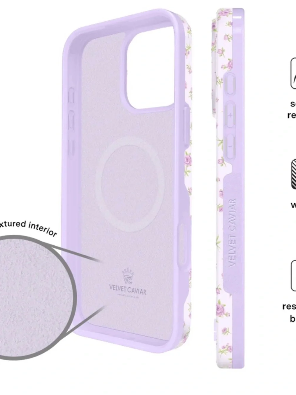 Velvet Caviar 16Pro Dainty Lilac Floral iPhone Case